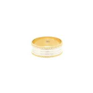 18K Yellow & White Gold Ridge Ring