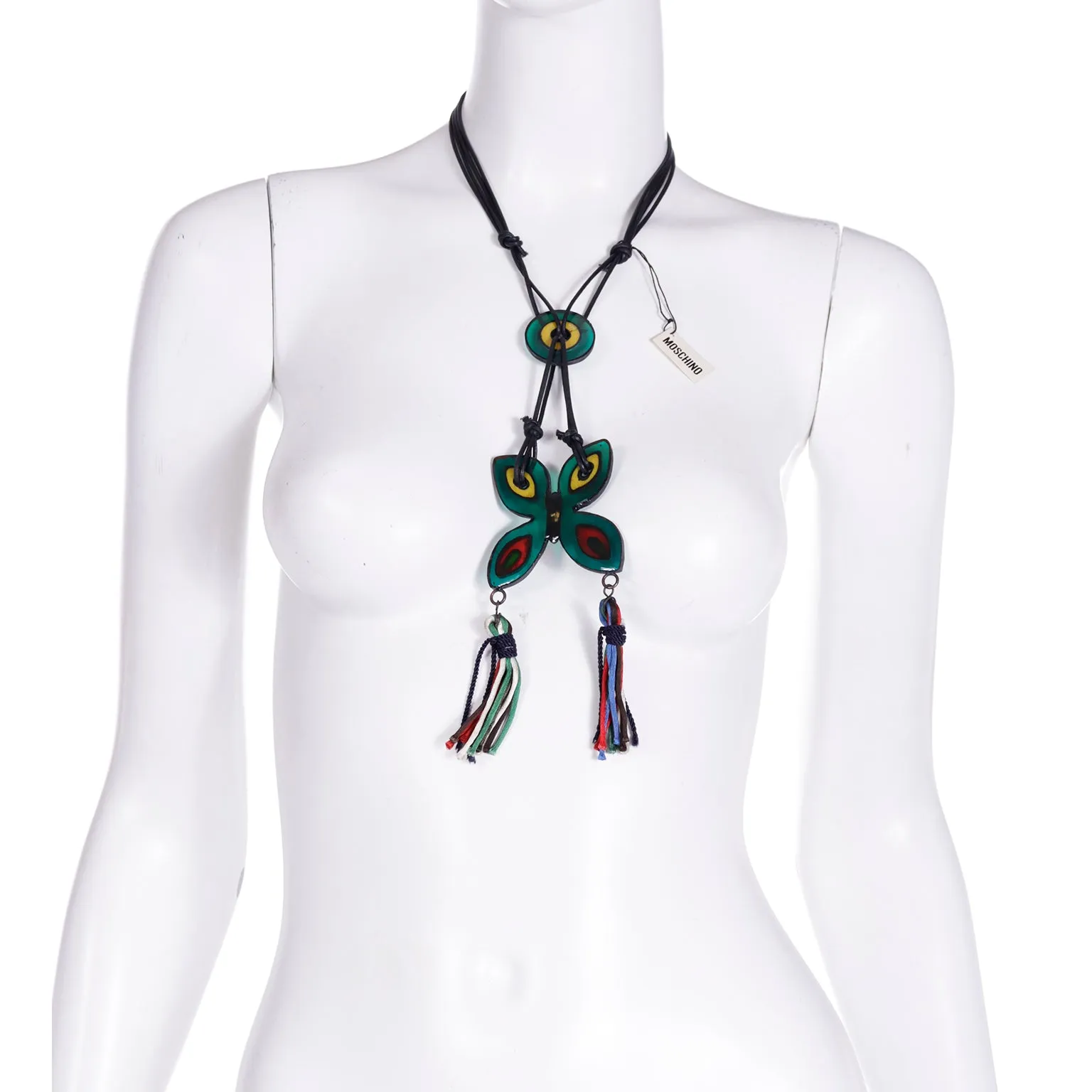1990s Vintage Moschino Deadstock Butterfly Necklace