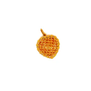 22K YG Heart Pendant-1pc