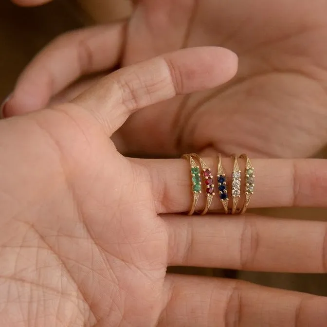 3 Diamond Deco Ring