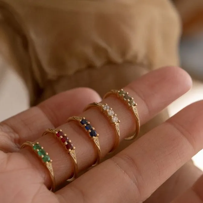 3 Diamond Deco Ring