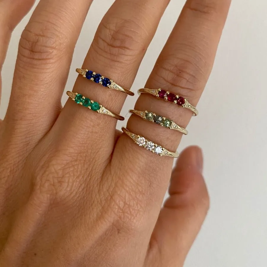 3 Diamond Deco Ring