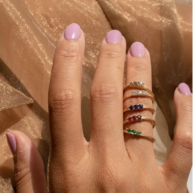 3 Diamond Deco Ring