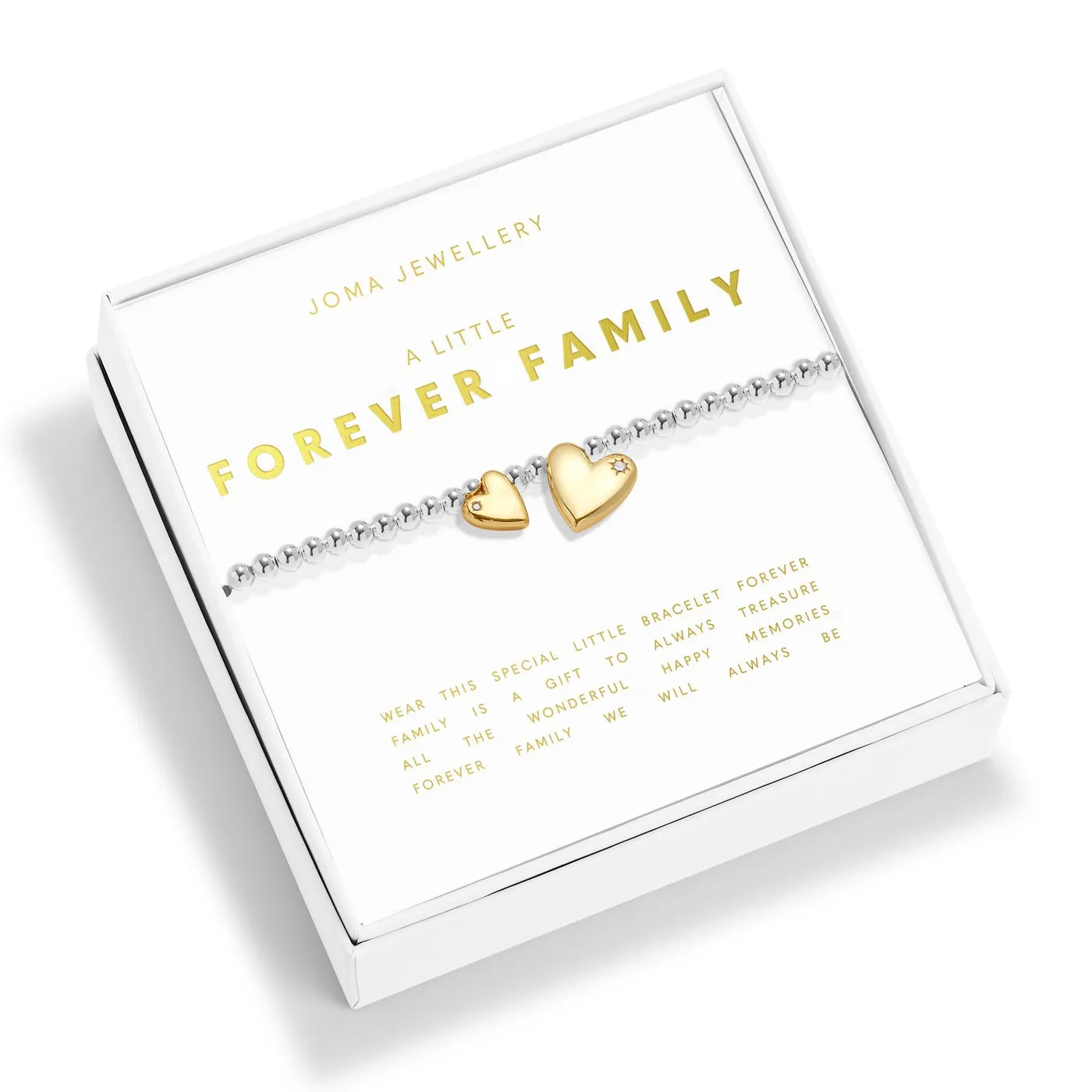 Boxed A Little Forever Family Silver Gold Plated Bracelet 7617