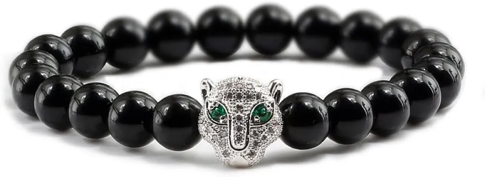 Bracelet Men Black Lava Healing Balance Beads Reiki Buddha Prayer Natural Stone Yoga Bracelet For Women,Black Light,S 1