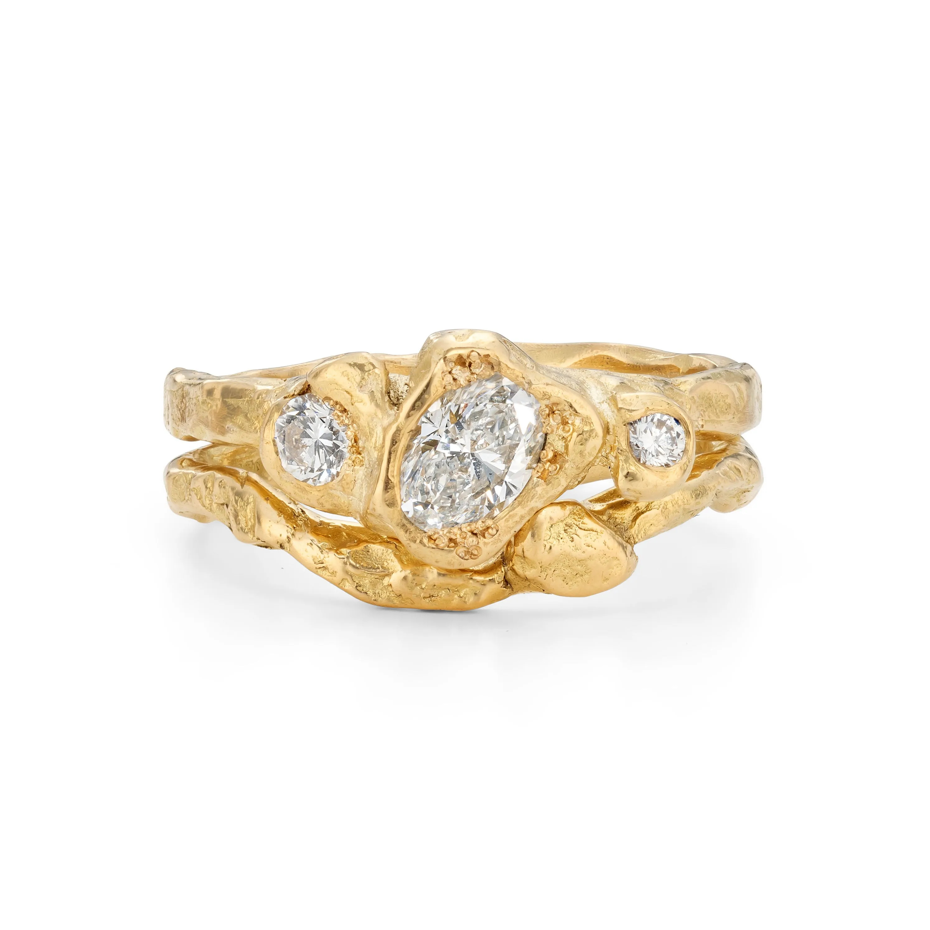 Crest White Adakite East Ring