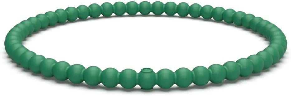 Enso Silicone Bracelet  Beaded Stackable Bracelet - Hypoallergenic Rubber Wristband  Comfortable Flexible Band for Active Lifestyle - Medical Grade Silicone