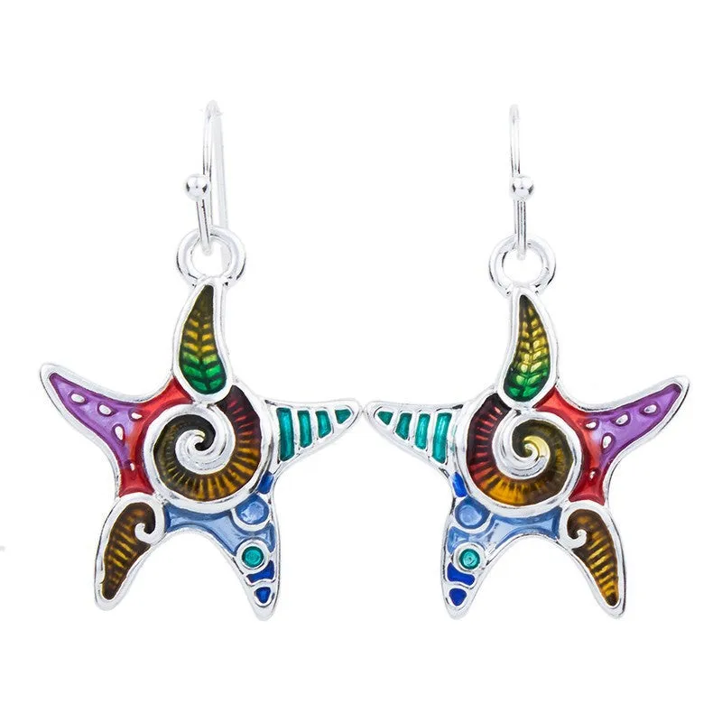 Fashion Jewelry Sets High Quality Gold Plated Multicolor Starfish Design Woman's Necklace Set Wedding Jewelry