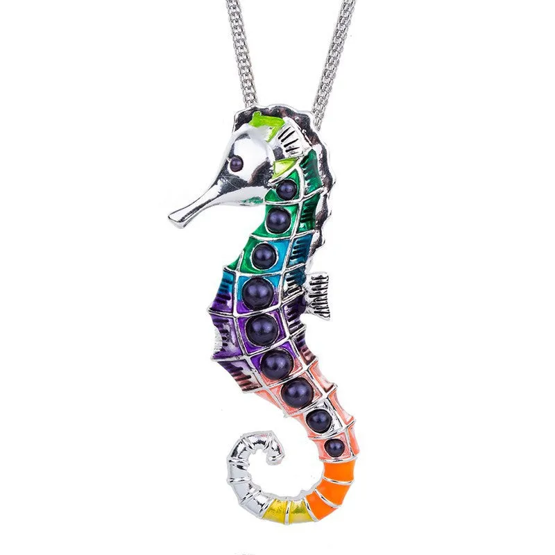 Fashion Jewelry Sets Hight Quality Necklace Sets For Women Jewelry Silver Plated Hippocampus Unique Design Party Gifts