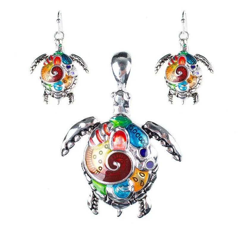 Fashion Jewelry Sets Hight Quality Necklace Sets For Women Jewelry Silver Plated Sea Turtle Unique Design Party Gifts