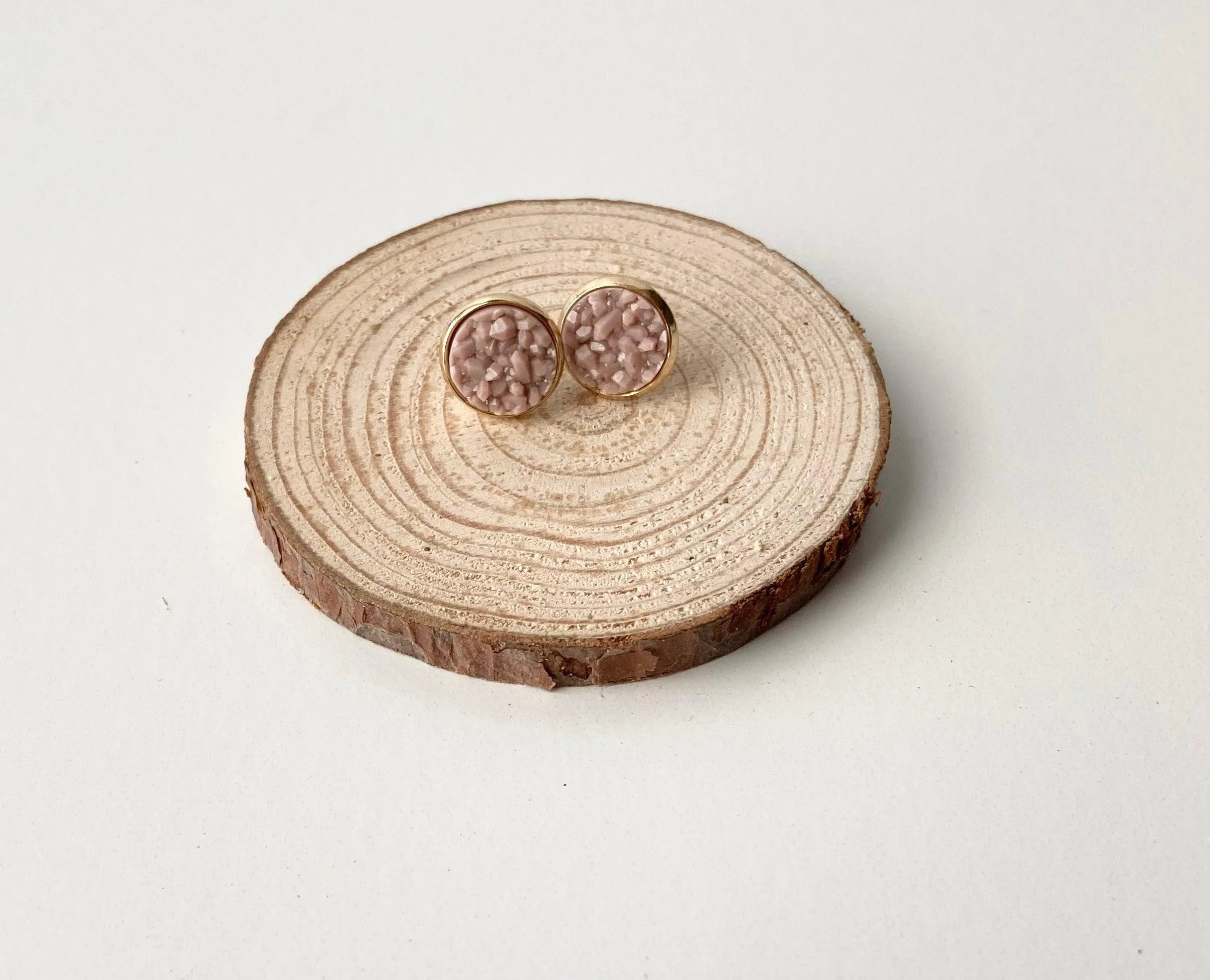 Geode Druzy Stud Earrings