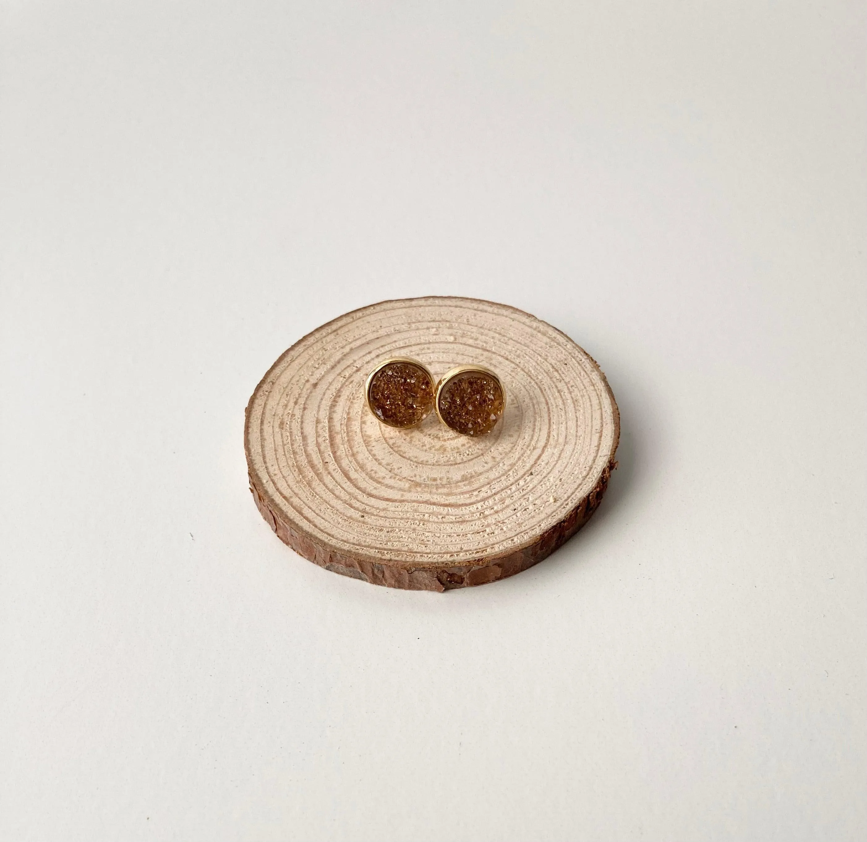 Geode Druzy Stud Earrings