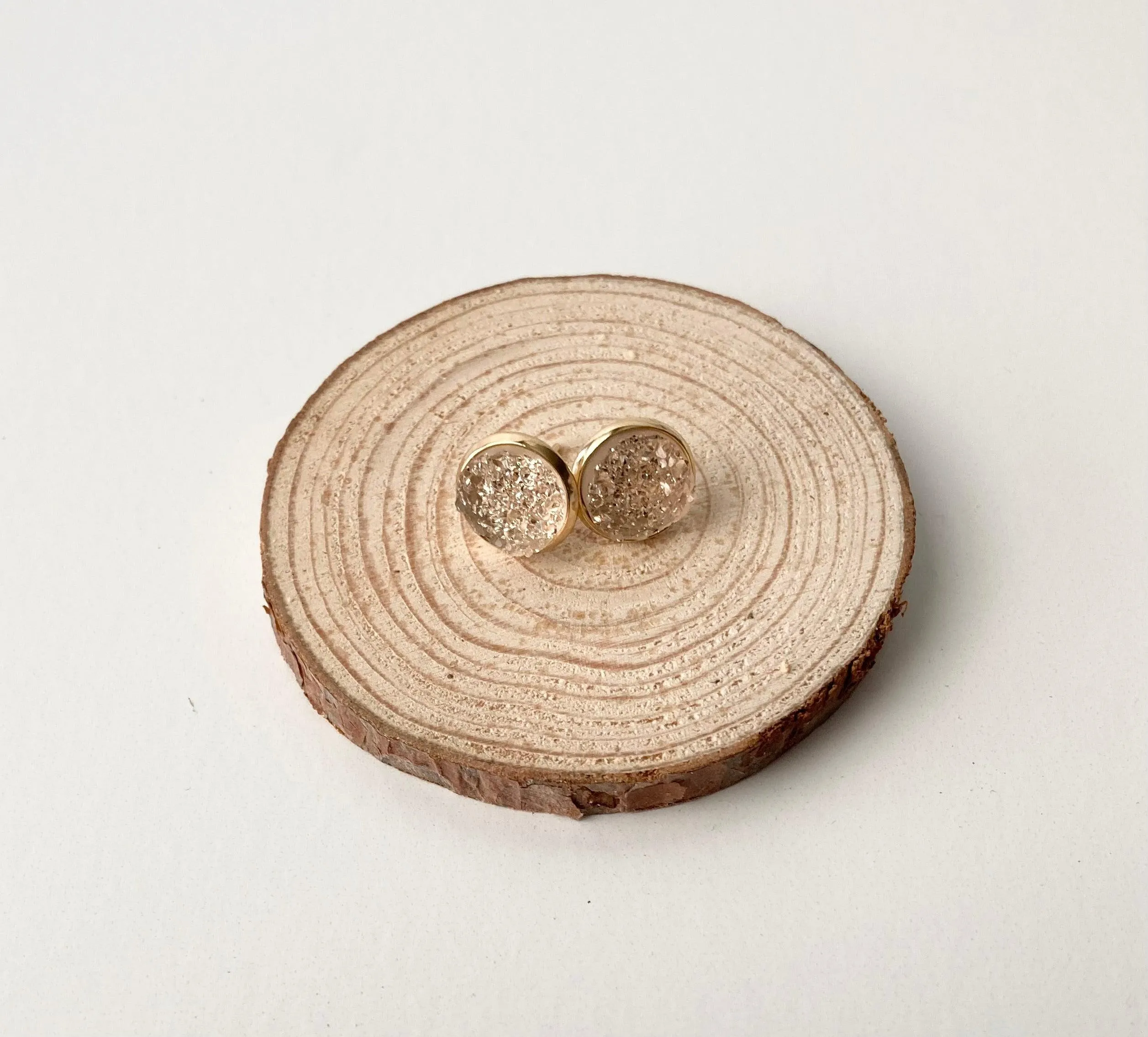 Geode Druzy Stud Earrings