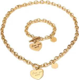 Heart Pendant Anklets Love Forever Gold Bracelet for Women