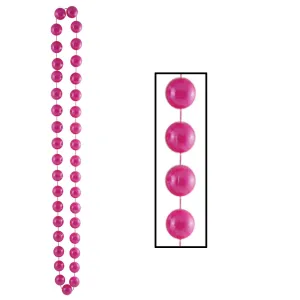 Jumbo Party Bead Necklaces - pearl pink
