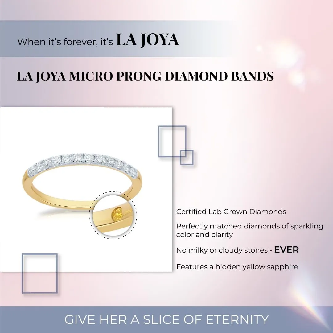 Lab Grown Diamond Wedding & Anniversary Bands for Women | 10K Yellow, White & Rose Gold Certified Diamond Rings, 1/10-1/2 Carat