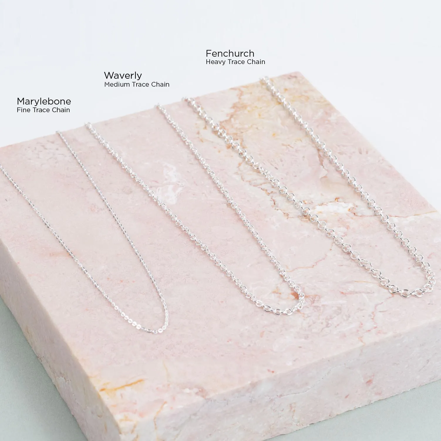 Marylebone Sterling Silver Fine Trace Chain