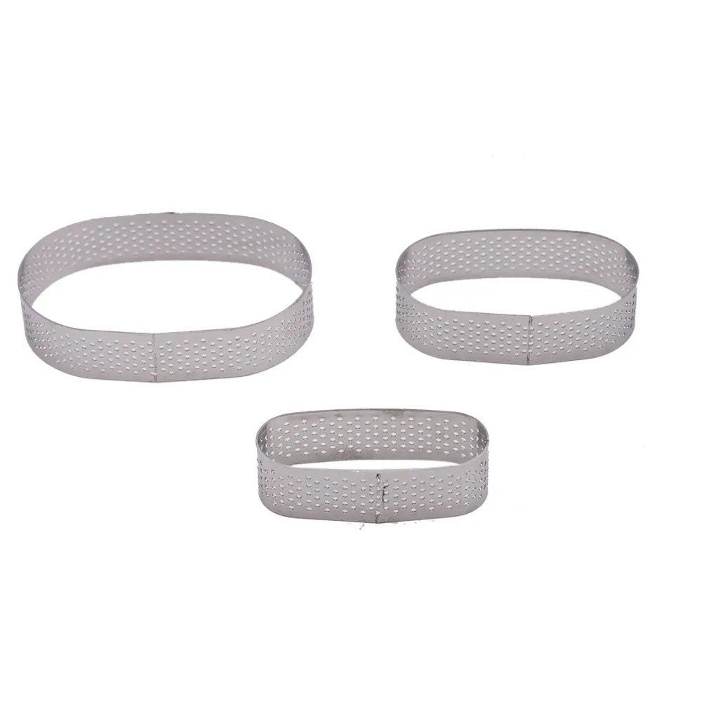 Oval Shape Tart Ring 3Pcs Set