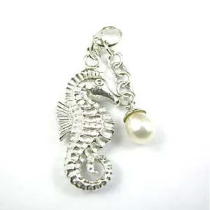 Seahorse & Pearl Pendant