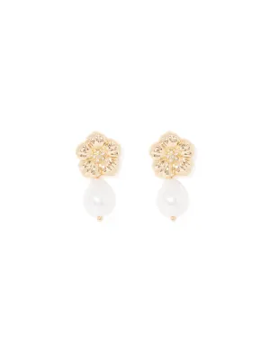 Tenley Flower & Pearl Earrings