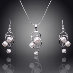 Vogue Design Wedding Jewelry Sets For Women 18k Gold Plated Austrian Crystal Music Notes Earring&Necklace Sets